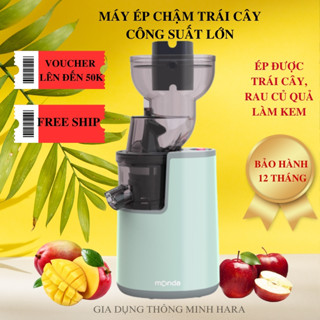 Máy Ép Chậm Hoa Quả Monda, Ép Trái Cây Mini Công Suất Lớn 250W, Bảo hành 12 tháng