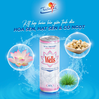 Nước tinh khiết Wells hương hoa sen 330ml