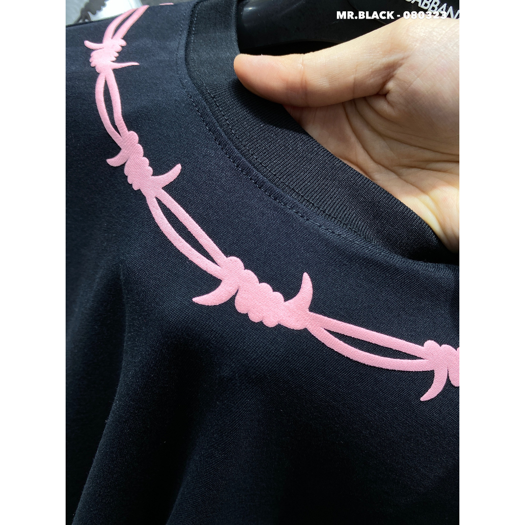 Áo Phông Unisex givechy Vòng Cổ dây gai Phong cách Boy phố 2023 100% cotton co giãn 2 chiều Mão 99
