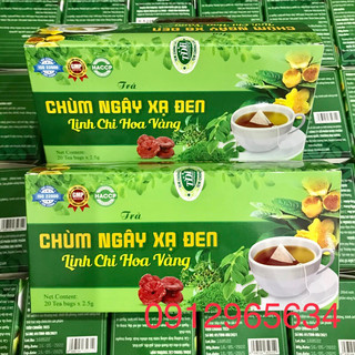 20 gói Trà chùm ngây xạ đen linh chi hoa vàng tăng cường sức khỏe, thanh nhiệt, đẹp da, đào thải độc tố khỏi cơ thể...