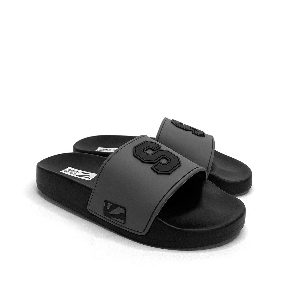 Dép Nam Nữ Unisex Quai Ngang Slipper chữ S dập nổi siêu hót