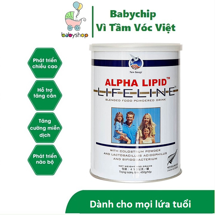 Sữa Non ALPHA LIPID LIFELINE 450G NewZealand[Chính Hãng]