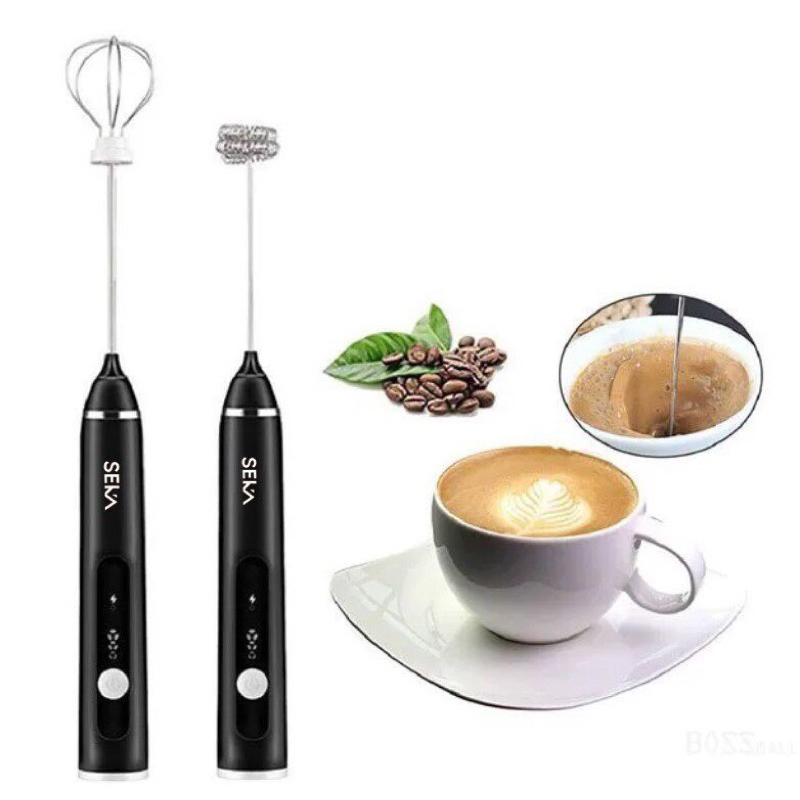 Máy đánh trứng, đánh sữa và tạo bọt cafe di động cầm tay SEKA cổng USB sử dụng pin sạc cao cấp.