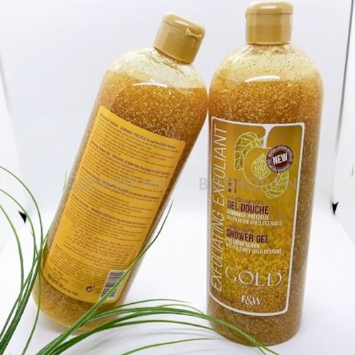Sữa Tắm Tẩy Tế Bào Chết Trắng Da Nội Địa Pháp F&W 940ml, So White/Gold Exfoliating Exfoliant Shower Gel