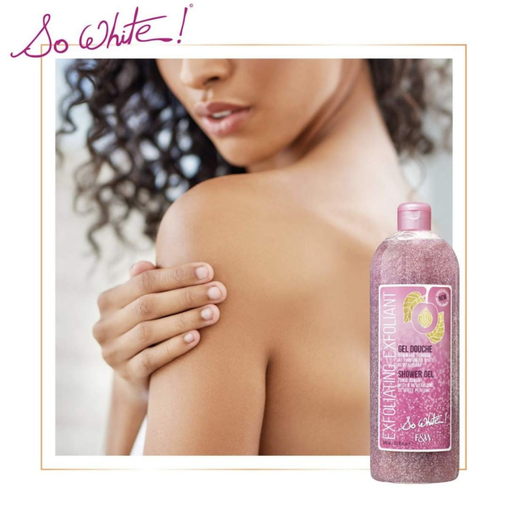 Sữa Tắm Tẩy Tế Bào Chết Trắng Da Nội Địa Pháp F&W 940ml, So White/Gold Exfoliating Exfoliant Shower Gel