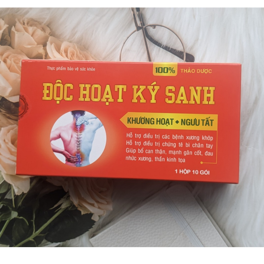 Viên Uống Độc Hoạt Ký Sanh Giúp Giảm Đau Nhức Cải Thiện Viêm Xương Khớp Thoái Hóa Khớp Khô Cứng Khớp Hộp 10 Gói