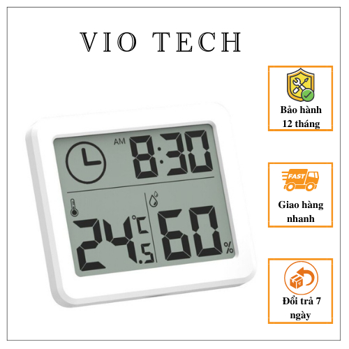 Đồng hồ mini đo nhiệt độ, độ ẩm để bàn PD01