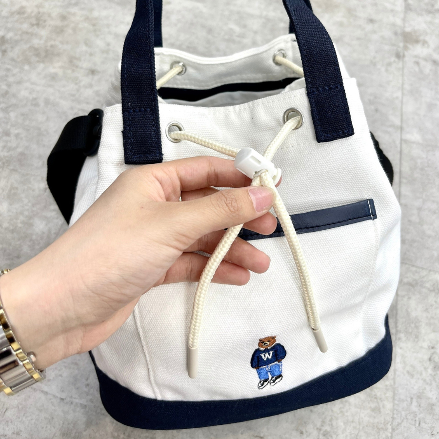 Túi Whoau Steve Bear Canvas Bucket WHBGD2315A Hàn Quốc 2023 - SOGU