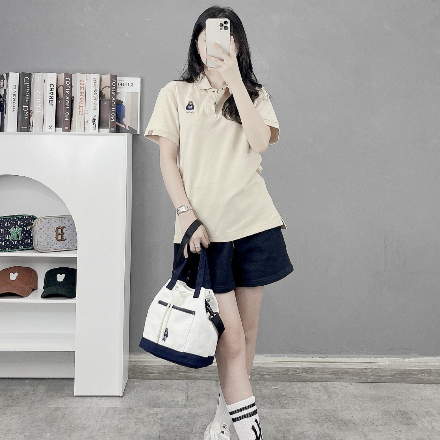 Túi Whoau Steve Bear Canvas Bucket WHBGD2315A Hàn Quốc 2023 - SOGU