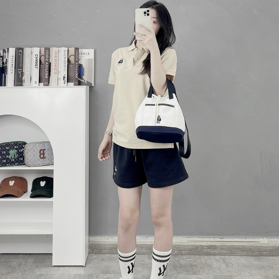 Túi Whoau Steve Bear Canvas Bucket WHBGD2315A Hàn Quốc 2023 - SOGU