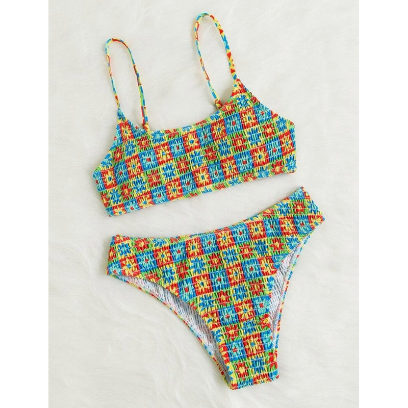 𝒫𝑒𝒶𝒸𝒽𝓎 𝒷𝒾𝓀𝒾𝓃𝒾 - Bộ Bikini Nữ Hoa 034