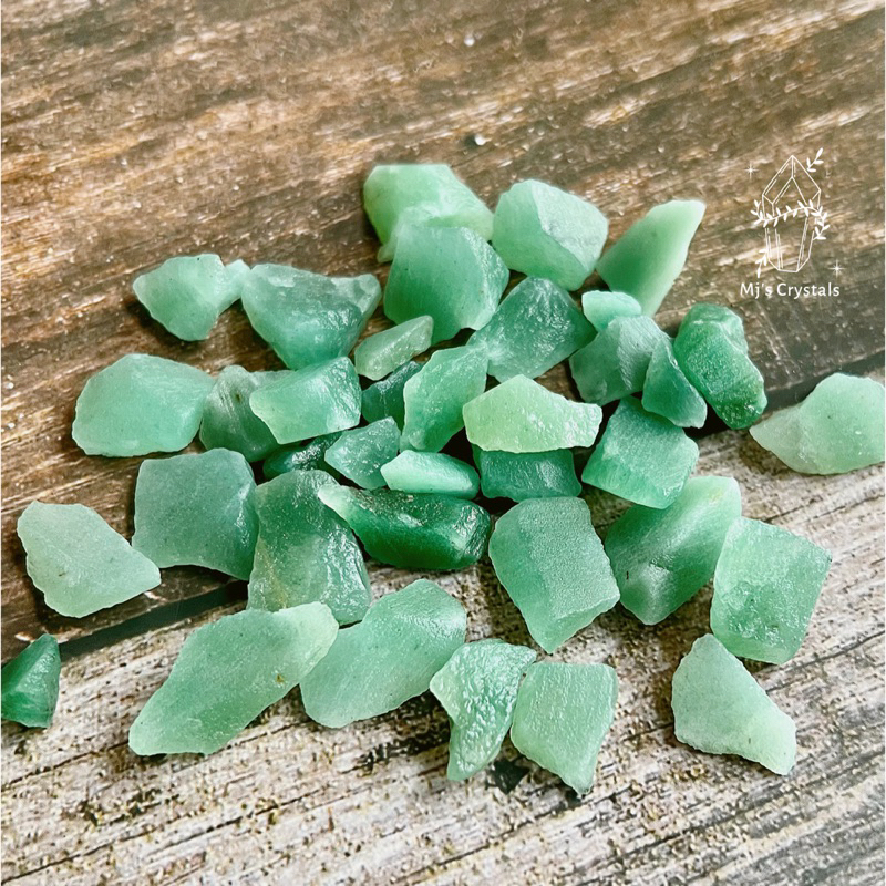 Đá thô Green Aventurine màu xanh lá cây sưu tầm, trang trí, thanh tẩy tarot, reiki, thiền định