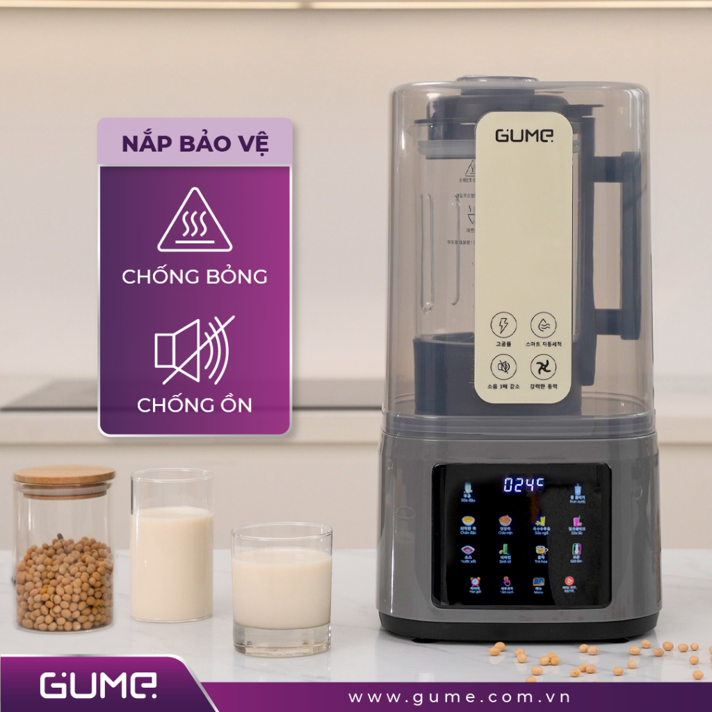 Máy làm sữa hạt đa năng 1.65L GUME, Nhập Khẩu Hàn Quốc, Bảo Hành 24 Tháng