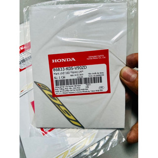 Tem dán xe sh 2023 chữ số 160i 160 chính hãng honda sh 150 / sh 160 / vario 160 / pcx 160 màu bạc bóng