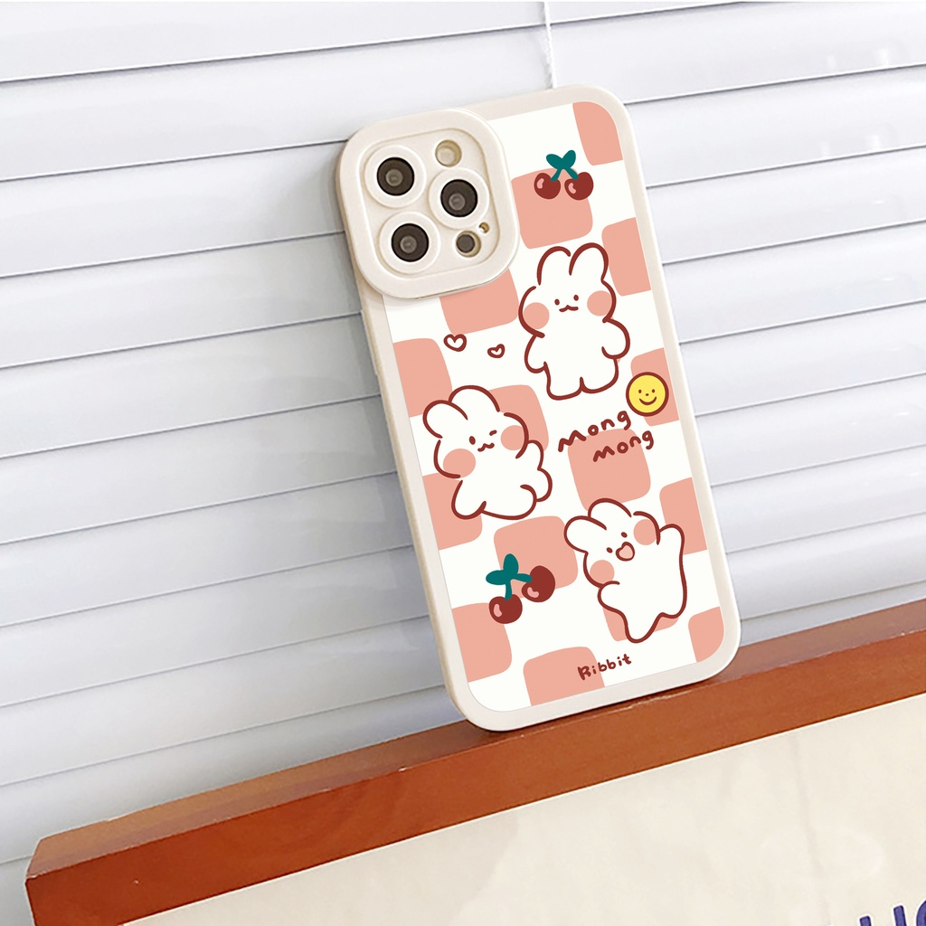 Ốp lưng Oppo Reno 8 4G, Reno 8 5G, Reno 8z, Reno 8T 5G silicon dẻo vuông bảo vệ cam Thỏ mong mong