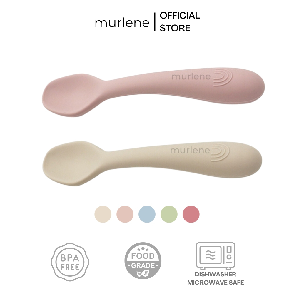 Murlene - Thìa ăn dặm silicone cho bé loại nhỏ