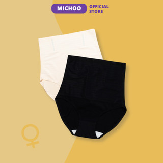 Quần Lót Su Cạp Cao Gen Bụng MICHOO Tôn Dáng Che Khuyết Điểm Có Thanh Chống Cuộn