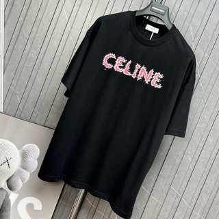 [ Luxury ] Áo T-shirt C logo đính đá ngực basic LA on web