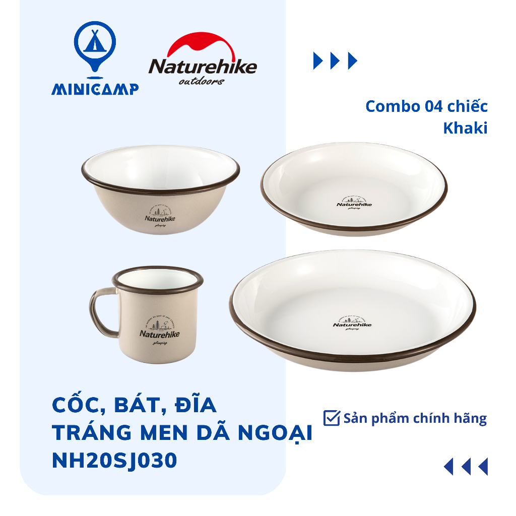 Cốc, bát, đĩa tráng men dã ngoại, camping NH20SJ030 (NATUREHIKE)