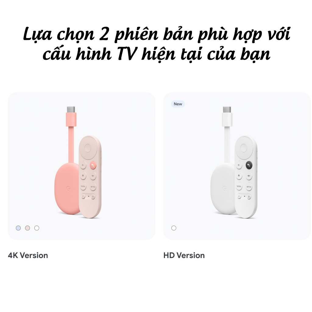 Google Chromecast with Google TV Chất Lượng 4K HDR hỗ trợ Tiếng Việt | BigBuy360 - bigbuy360.vn