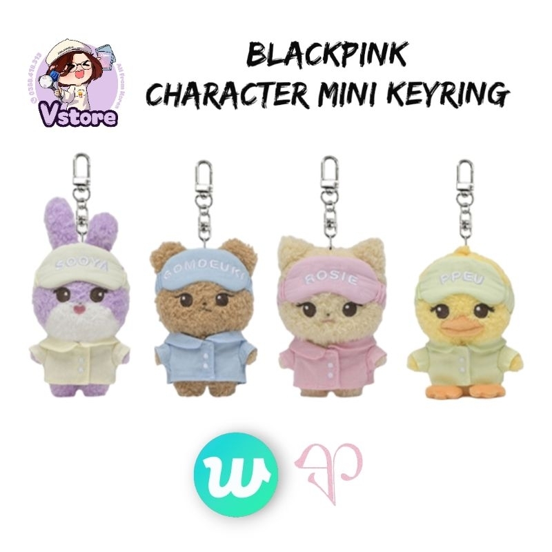 VStore - duyendo97  BLACKPINK CHARACTER MINI KEYRING - MÓC TREO THÚ BÔNG CUTE CHÍNH HÃNG