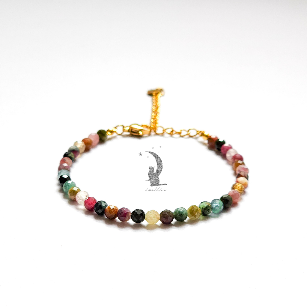 Vòng tay đá phong thủy đá tròn thu hút Tài lộc - Tình Duyên - Thành Công