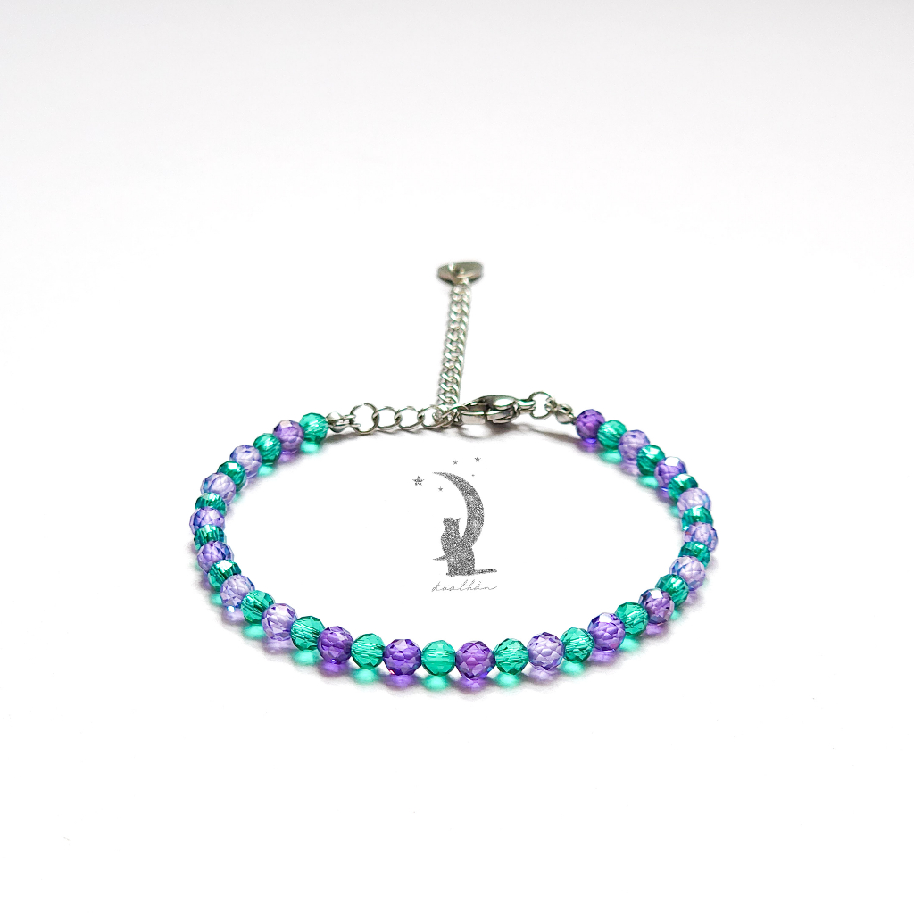 Vòng tay đá phong thủy đá tròn thu hút Tài lộc - Tình Duyên - Thành Công