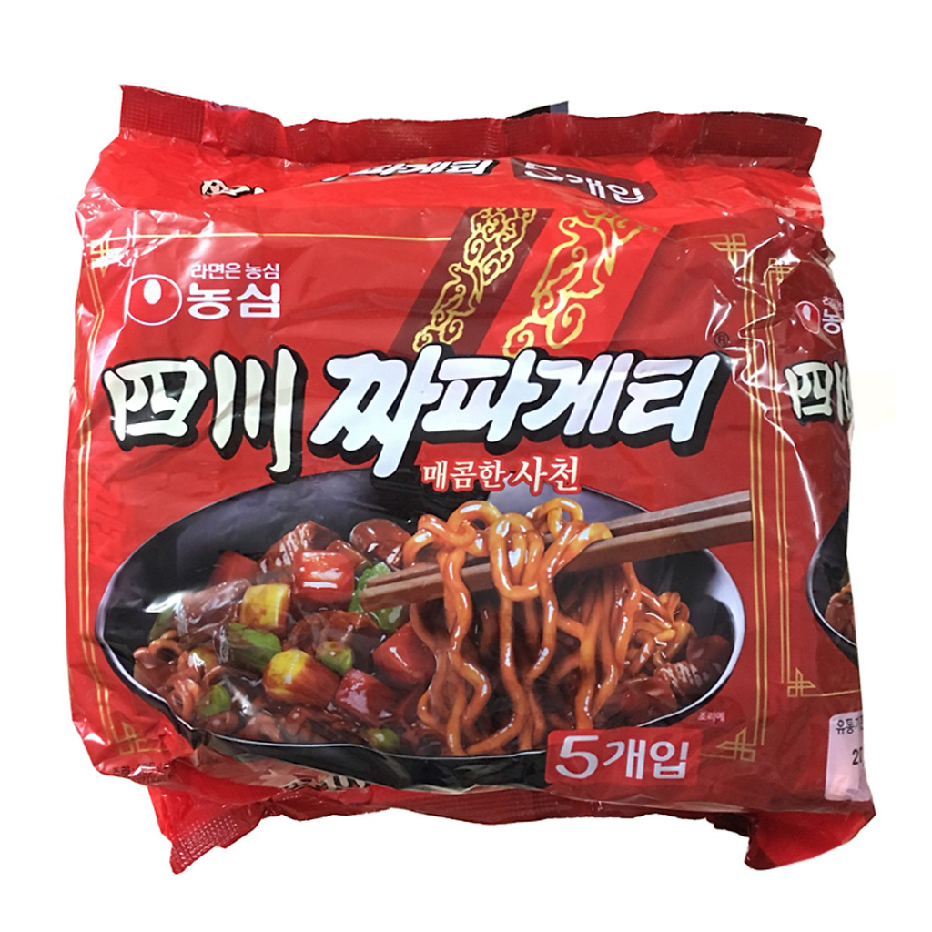 Mì Trộn Tương Đen Chapagetti Cay Sachun Nongshim Hàn Quốc (Lốc 5 gói)