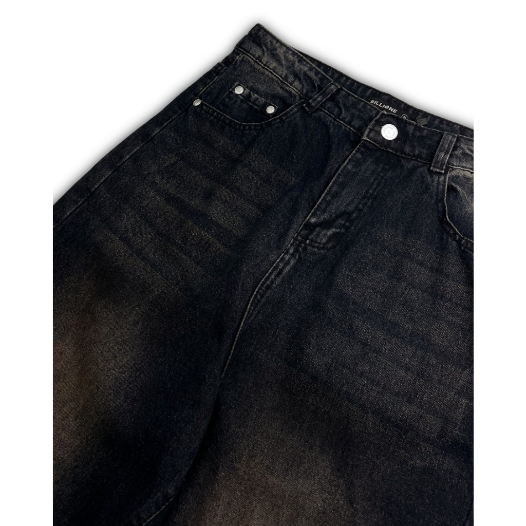 Quần Jean Nam "Dark Indigo Dusty Washed Wide Jeans" Denim Cao cấp Bigsize
