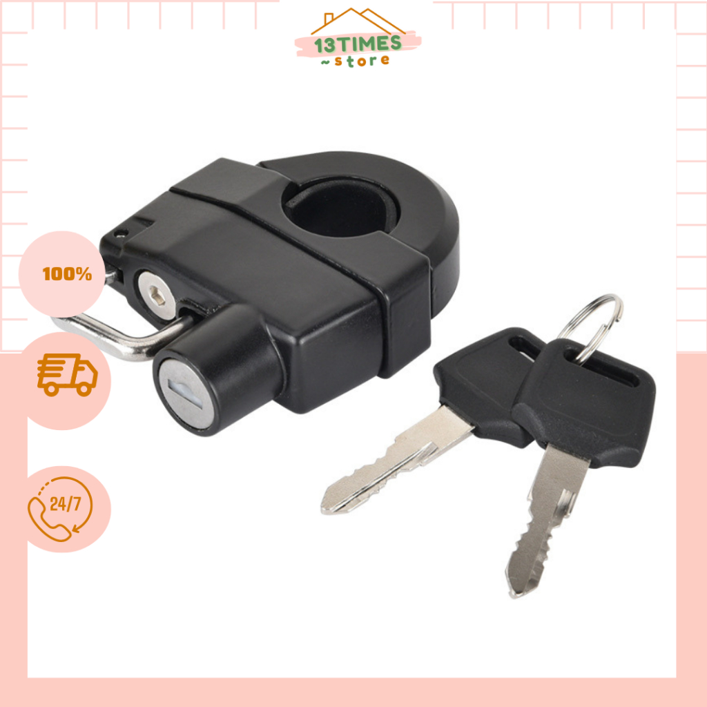 Móc treo đồ xe máy có khóa chống trộm mũ bảo hiểm an toàn tiện dụng - 13Times.Store