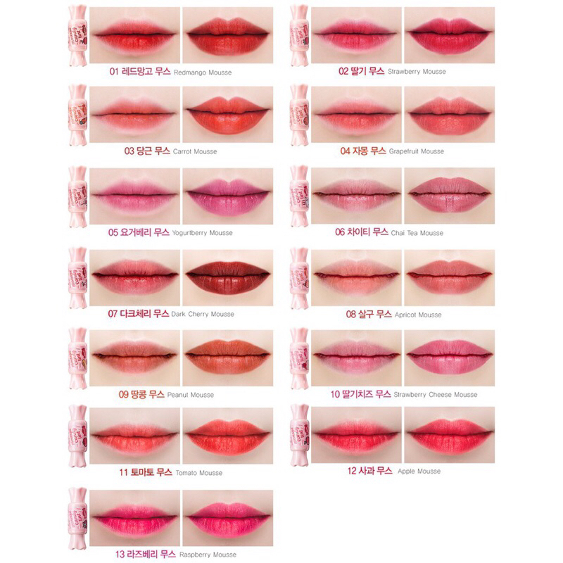 Son Tint viên kẹo cực đáng yêu, siêu lì The Seam Saemmul Mousse Candy Tint