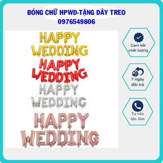 Bóng Chữ Happy Wedding Trang Trí Phòng Cưới , Phòng Tân Hôn