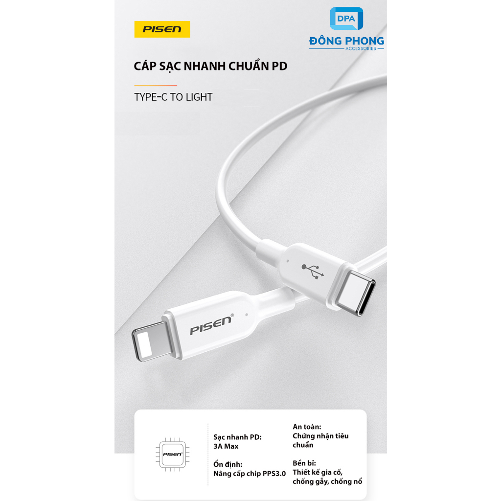 Bộ Sạc Nhanh Pisen PD 20W Chính Hãng