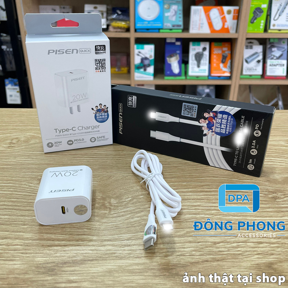 Bộ Sạc Nhanh Pisen PD 20W Chính Hãng