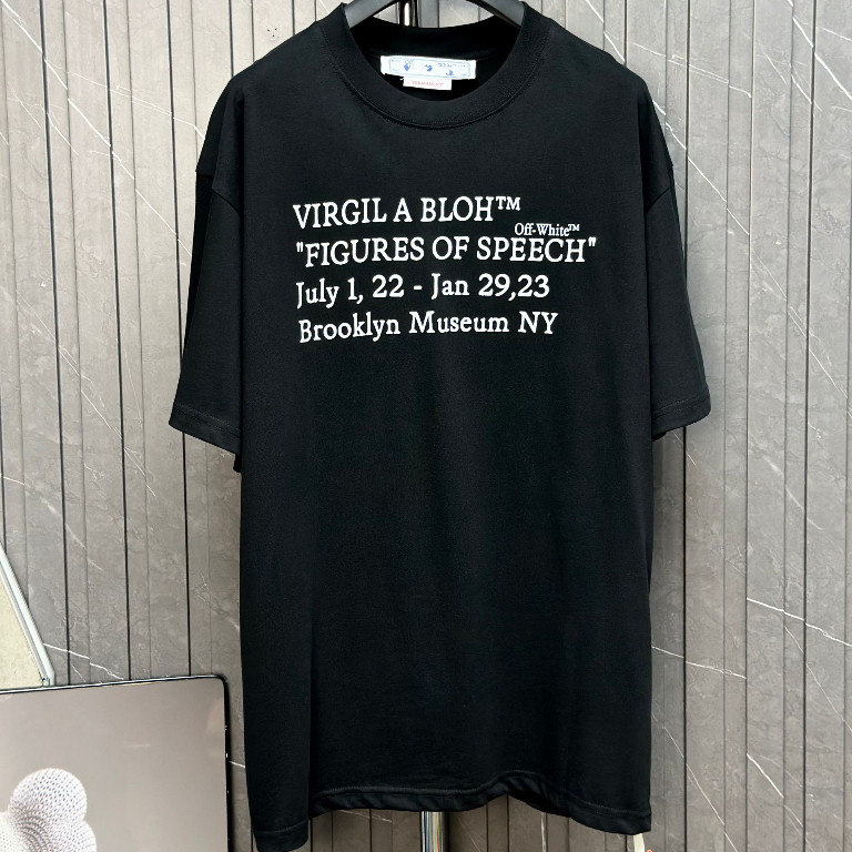 Áo T-shirt Off White check chữ ngực logo lưng LA on web