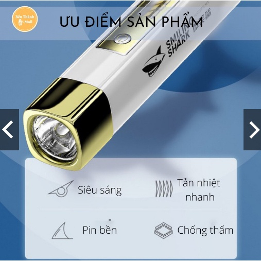 Sạc Dự Phòng Kiêm Đèn Pin Đa Năng BiBoMart Thông Minh Chiếu Xa Siêu sáng, Sạc Nhanh