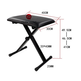 Ghế ngồi chỉnh 3 cấp độ cho Piano, Guitar và các loại nhạc cụ khác (Thiết kế mới-Có Xếp Gọn)