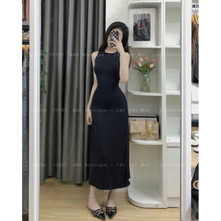 Đầm 3 lỗ maxi dáng dài