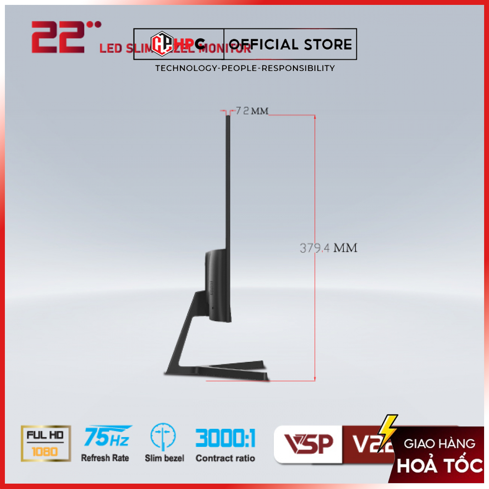 Màn Hình VSP 22inch 75Hz Full Viền V2204H Mới | BigBuy360 - bigbuy360.vn