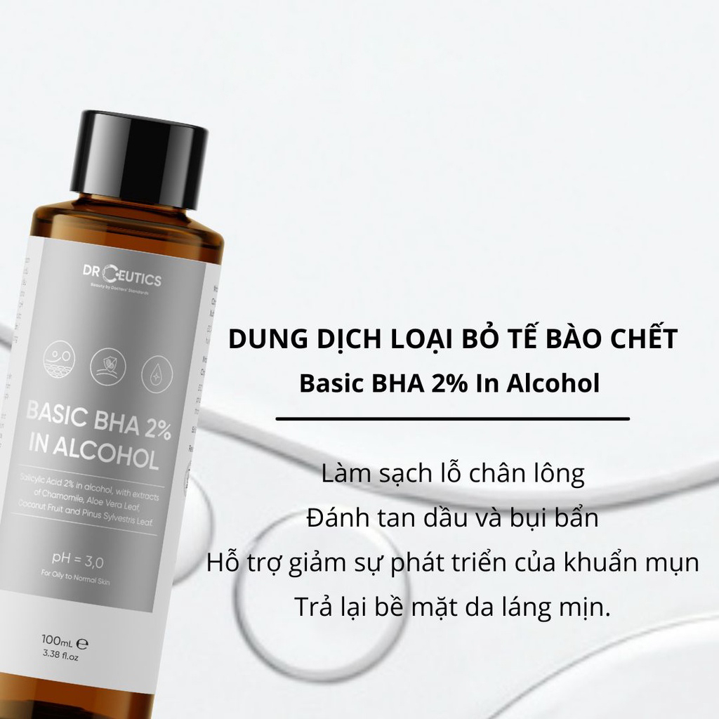 Toner Drceutics 2% BHA Làm Sạch Và Cân Bằng Da