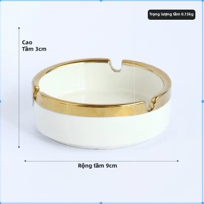 Bắc Âu gạt tàn sơn vàng sứ  cá tính  sáng tạo xu hướng thời trang/phòng khách văn phòng/chống tro bay