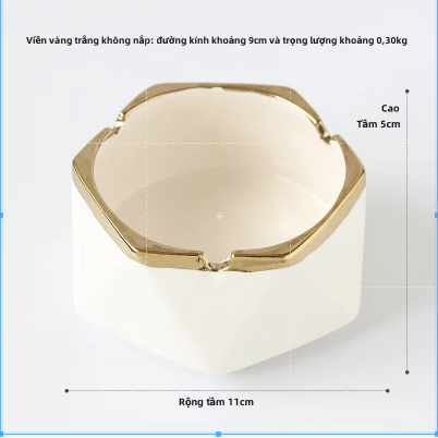 Bắc Âu gạt tàn sơn vàng sứ  cá tính  sáng tạo xu hướng thời trang/phòng khách văn phòng/chống tro bay
