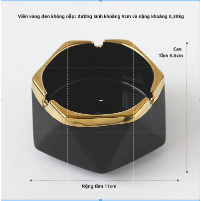 Bắc Âu gạt tàn sơn vàng sứ  cá tính  sáng tạo xu hướng thời trang/phòng khách văn phòng/chống tro bay