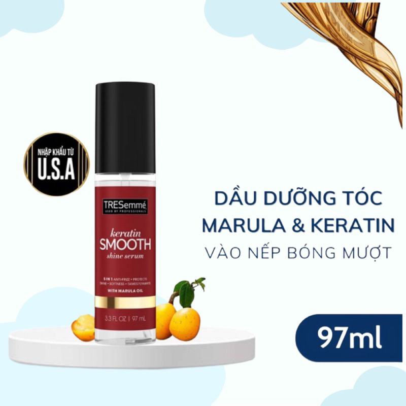 Serum dưỡng tóc TRESemmé Keratin Smooth vào nếp bóng mượt