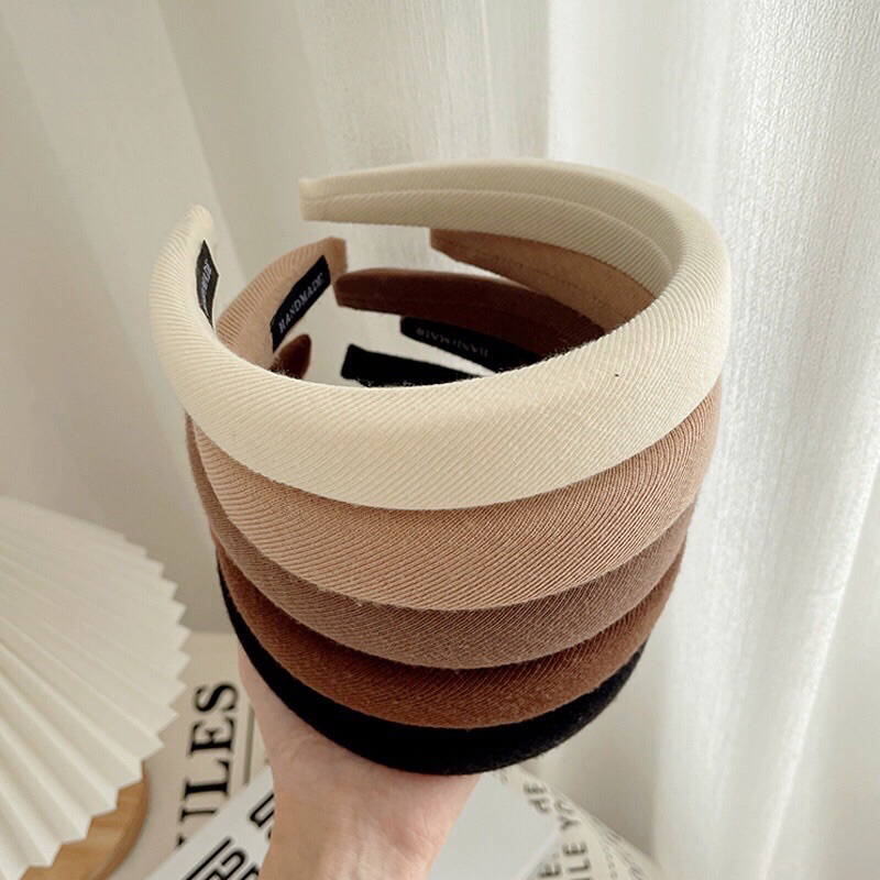 Băng đô xốp màu sắc đơn giản phong cách Hàn Quốc