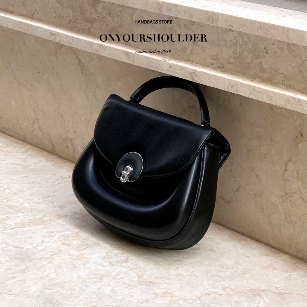 Túi xách nữ màu đen thời trang Wendy Bag, túi da tiểu thư nữ tính đi tiệc cao cấp sành điệu Onyourshoulder
