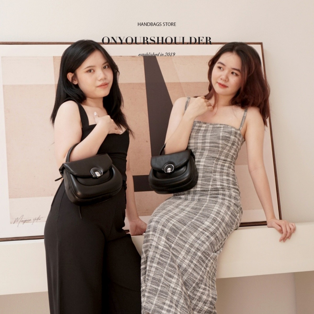 Túi xách nữ màu đen thời trang Wendy Bag, túi da tiểu thư nữ tính đi tiệc cao cấp sành điệu Onyourshoulder