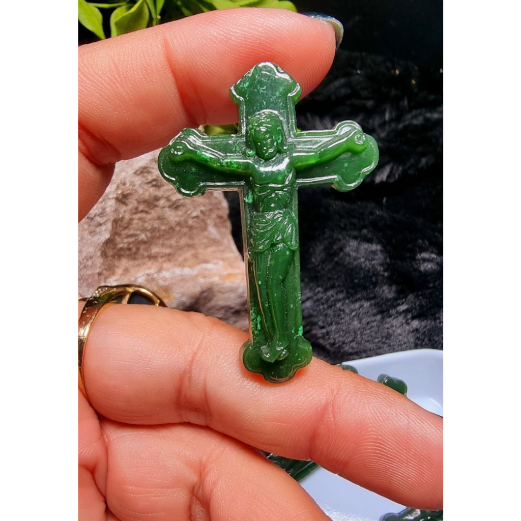 [TẶNG KÈM DÂY] Mặt Chúa Maria Và Thánh Giá Điêu Khắc Tinh Xảo...