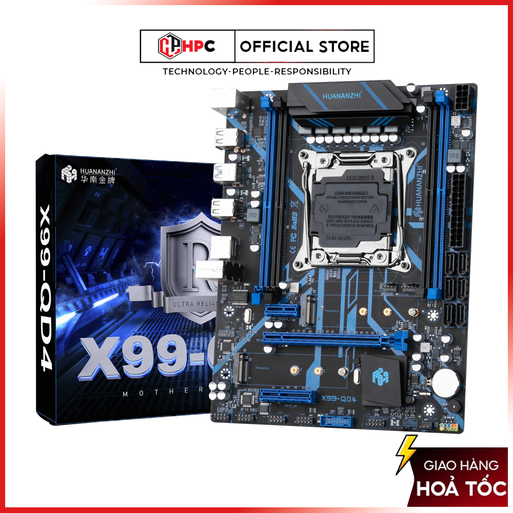 Bo Mạch Chủ MainBoard HuananZhi X99 QD4 RAM 4 Hàng Mới