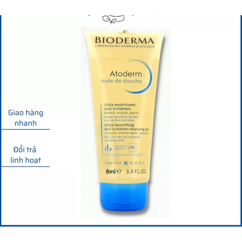 [Mini Size]Dầu tắm Bioderma giúp làm sạch dành cho da khô, da nhạy cảm Atoderm Huile De Douche